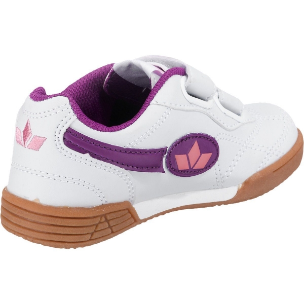 Kinder Lico Hallensportschuhe Bernie V mit Klettverschluss - Kinder - Weiss-Lila